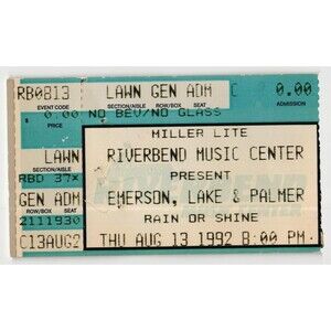 Vintage 1992 Emerson Lake Palmer Concert Ticket Stub Cincinnati OH